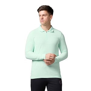 TECHNOSPORT Mens Slim Fit Full Sleeve Polo