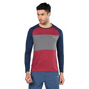 TECHNOSPORT Mens Slim Fit Polyester Color Block