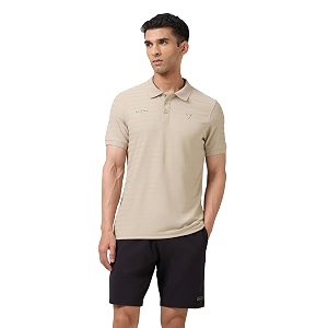 TECHNOSPORT Mens Slim Fit Half Sleeve Polo