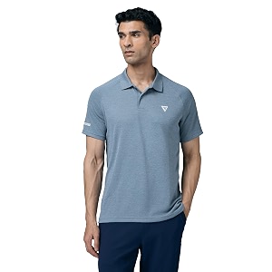 TECHNOSPORT Mens Slim Fit Half Sleeve Polo