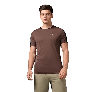 TECHNOSPORT Mens Slim Fit Color Block T-Shirt