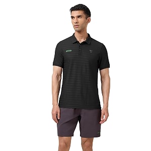 TECHNOSPORT Mens Slim Fit Half Sleeve Polo