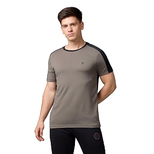 TECHNOSPORT Mens Slim Fit Color Block T-Shirt