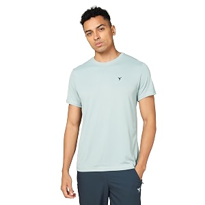 technosport men39s slim fit polyester activewear sports t-shirt with moisture-wicking comfort for workout running amp gym