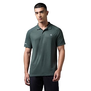 TECHNOSPORT Mens Slim Fit Half Sleeve Polo