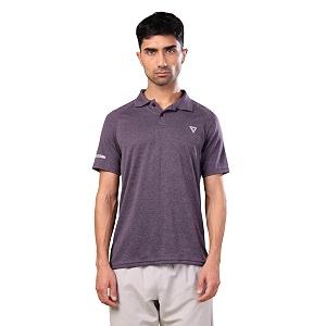 TECHNOSPORT Mens Slim Fit Half Sleeve Polo