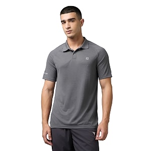 TECHNOSPORT Mens Slim Fit Half Sleeve Polo
