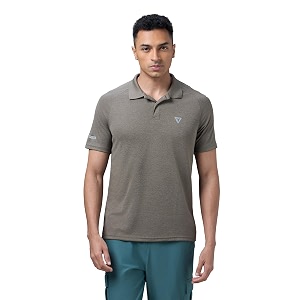 TECHNOSPORT Mens Slim Fit Half Sleeve Polo