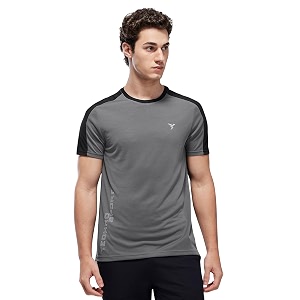 TECHNOSPORT Mens Slim Fit Color Block T-Shirt