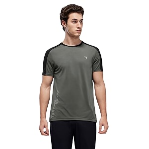 TECHNOSPORT Mens Slim Fit Color Block T-Shirt