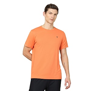 technosport men39s slim fit polyester activewear sports t-shirt with moisture-wicking comfort for workout running amp gym