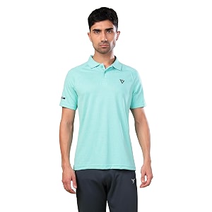 TECHNOSPORT Mens Slim Fit Half Sleeve Polo