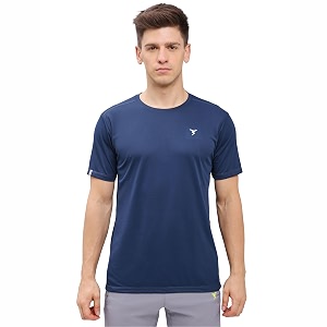 technosport men39s slim fit polyester activewear sports t-shirt with moisture-wicking comfort for workout running amp gym