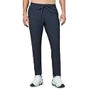 TECHNOSPORT Men's Regular Fit Track Pants with Zip Pockets, DURACOOL+ Quick Dry Stretchable Lightweight Lower for Gym Running Yoga and Sports