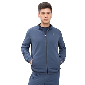 technosport men39s solid polyester techno lite jacket with spf50 and microbial properties