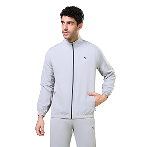 technosport men39s solid polyester techno lite jacket with spf50 and microbial properties