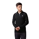 TECHNOSPORT Men39s Solid Quarter Zip Gym Slim