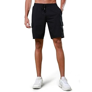 TECHNOSPORT Mens Solid Slim Fit Sports Shorts