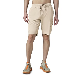 TECHNOSPORT Mens Solid Slim Fit Sports Shorts