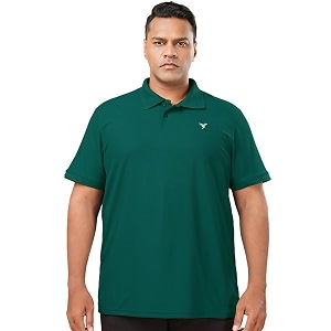 TECHNOSPORT Mens Solid Slim Fit Polo Collar