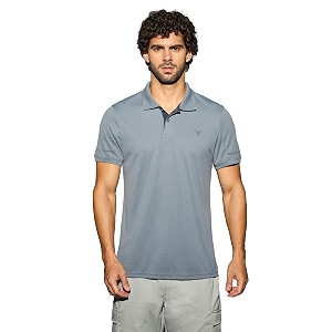 TECHNOSPORT Mens Solid Slim Fit Polo Collar