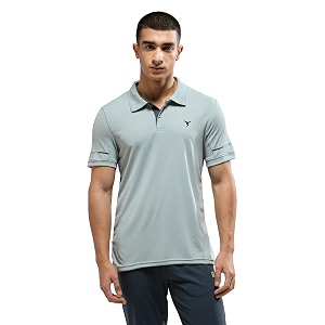 TECHNOSPORT Mens Solid Slim Fit Polo Collar
