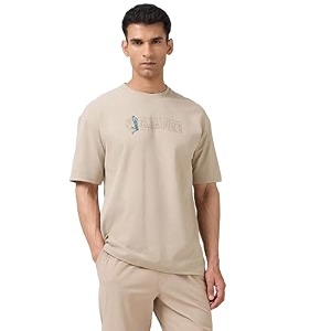TECHNOSPORT Mens Typography Printed T-Shirt ELASTOPLUS Quick