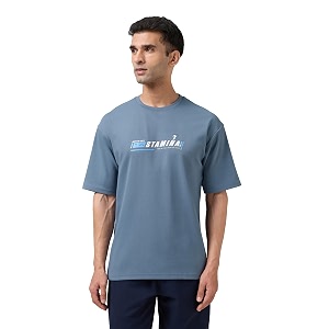 TECHNOSPORT Mens Typography Printed T-Shirt ELASTOPLUS Quick