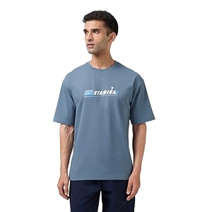 TECHNOSPORT Mens Typography Printed T-Shirt ELASTOPLUS Quick