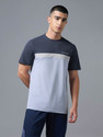 TECHNOSPORT Men Colorblock Round Neck Polyester Blue