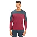 TECHNOSPORT Men Colorblock Slim Fit Round Neck T-Shirt with TECHNOCOOL+ (Light Blue) Gym Tee Dry Fit T Shirt for Men Sports Top for Him
