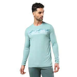 TECHNOSPORT Men Polyester Self Design Chest Print