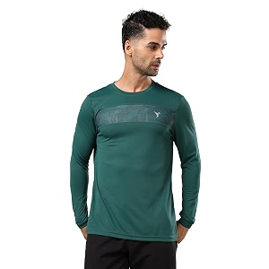 TECHNOSPORT Men Polyester Self Design Chest Print