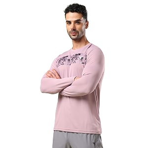 TECHNOSPORT Men Polyester Self Design Chest Print
