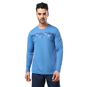 TECHNOSPORT Men Polyester Self Design Chest Print