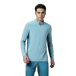 TECHNOSPORT Men Polyester Slim Fit Colorblock Zipper
