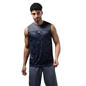 TECHNOSPORT Men Polyester Slim Fit Crew Neck