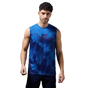 TECHNOSPORT Men Polyester Slim Fit Crew Neck