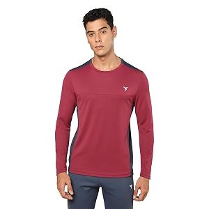 TECHNOSPORT Men Polyester Slim Fit T-Shirt -