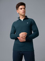 TECHNOSPORT Printed Men High Neck Green T-Shirt