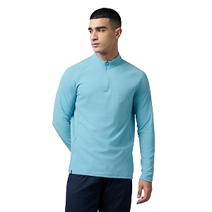 TECHNOSPORT Mens Solid Slim Fit Mock Neck