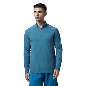 TECHNOSPORT Mens Solid Slim Fit Mock Neck