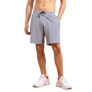 TECHNOSPORT Men Solid Slim Fit Sports Shorts
