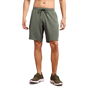 TECHNOSPORT Men Solid Slim Fit Sports Shorts