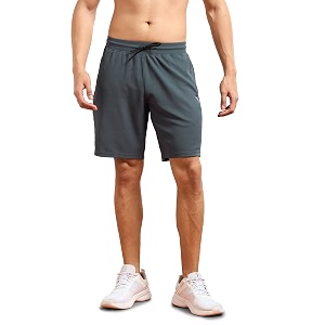 TECHNOSPORT Men Solid Slim Fit Sports Shorts
