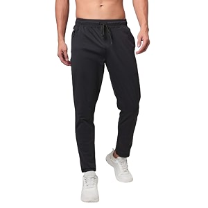 technosport men39s regular fit track pants with zip pockets duracool quick dry stretchable lightweight lower for gym running yoga and sports