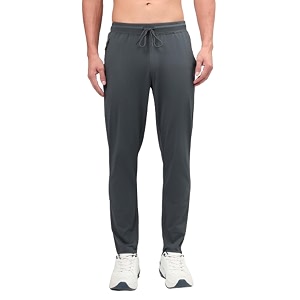 technosport men39s regular fit track pants with zip pockets duracool quick dry stretchable lightweight lower for gym running yoga and sports