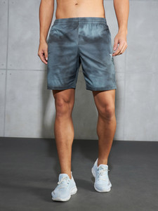 TECHNOSPORT Printed Men Grey Sports Shorts
