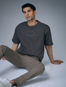TECHNOSPORT Self Design Men Round Neck Grey