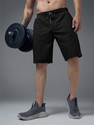 TECHNOSPORT Solid Men Black Regular Shorts
